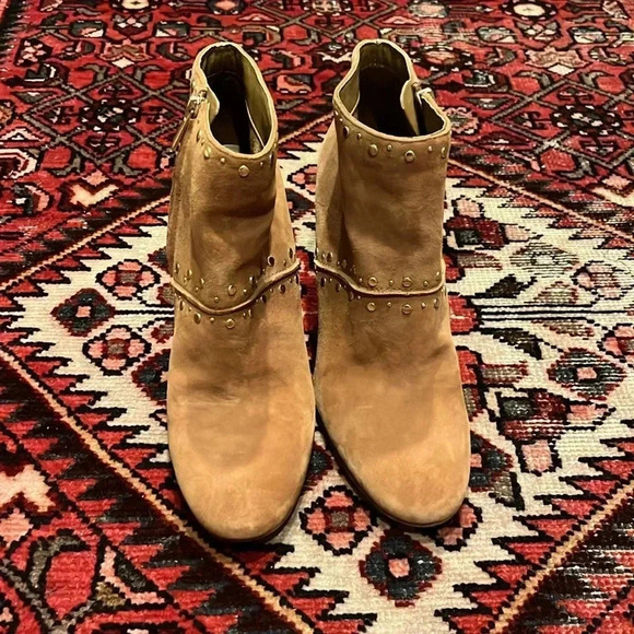 SAM EDELMAN CHANDLER STUDDED SUEDE ZIP CLOSURE ANKLE BOOT 8.5 - Picture 2 of 7